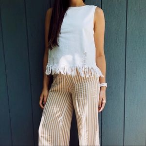 Silence + Noise White Denim Tank